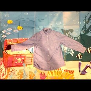 Cherokee blue button down oxford shirt.